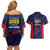 Caribbean Cricket Antigua and Barbuda Couples Matching Off Shoulder Short Dress and Hawaiian Shirt History Begins Now - Wonder Print Shop