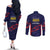 Caribbean Cricket Antigua and Barbuda Couples Matching Off The Shoulder Long Sleeve Dress and Long Sleeve Button Shirt History Begins Now - Wonder Print Shop