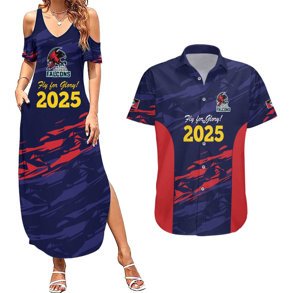 Caribbean Cricket Antigua and Barbuda Couples Matching Summer Maxi Dress and Hawaiian Shirt History Begins Now - Wonder Print Shop