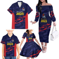 Caribbean Cricket Antigua and Barbuda Family Matching Off The Shoulder Long Sleeve Dress and Hawaiian Shirt History Begins Now - Wonder Print Shop