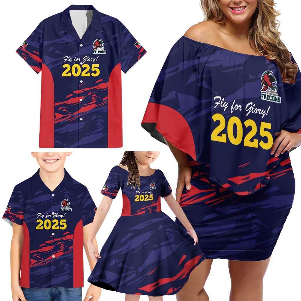 Caribbean Cricket Antigua and Barbuda Family Matching Off Shoulder Short Dress and Hawaiian Shirt History Begins Now - Wonder Print Shop