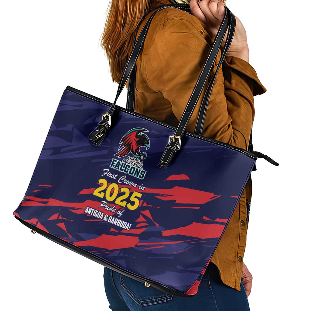 Caribbean Cricket Antigua and Barbuda Leather Tote Bag History Begins Now - Wonder Print Shop