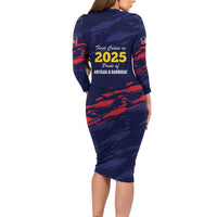Caribbean Cricket Antigua and Barbuda Long Sleeve Bodycon Dress History Begins Now - Wonder Print Shop