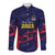 Caribbean Cricket Antigua and Barbuda Long Sleeve Button Shirt History Begins Now - Wonder Print Shop
