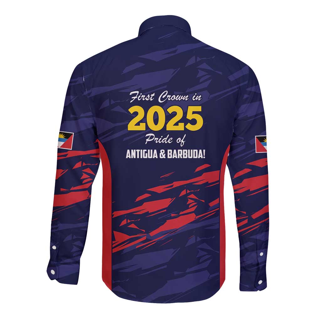 Caribbean Cricket Antigua and Barbuda Long Sleeve Button Shirt History Begins Now - Wonder Print Shop