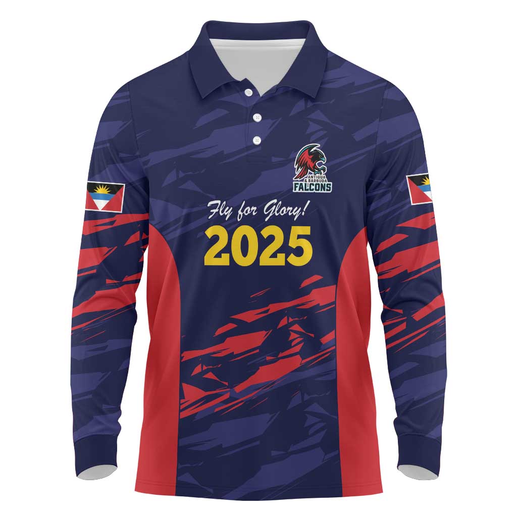 Caribbean Cricket Antigua and Barbuda Long Sleeve Polo Shirt History Begins Now - Wonder Print Shop