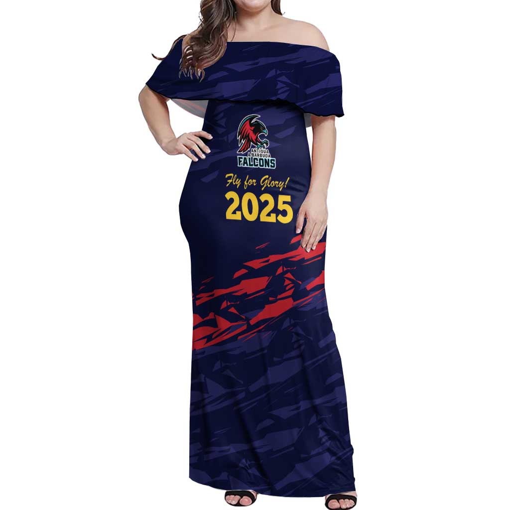 Caribbean Cricket Antigua and Barbuda Off Shoulder Maxi Dress History Begins Now - Wonder Print Shop