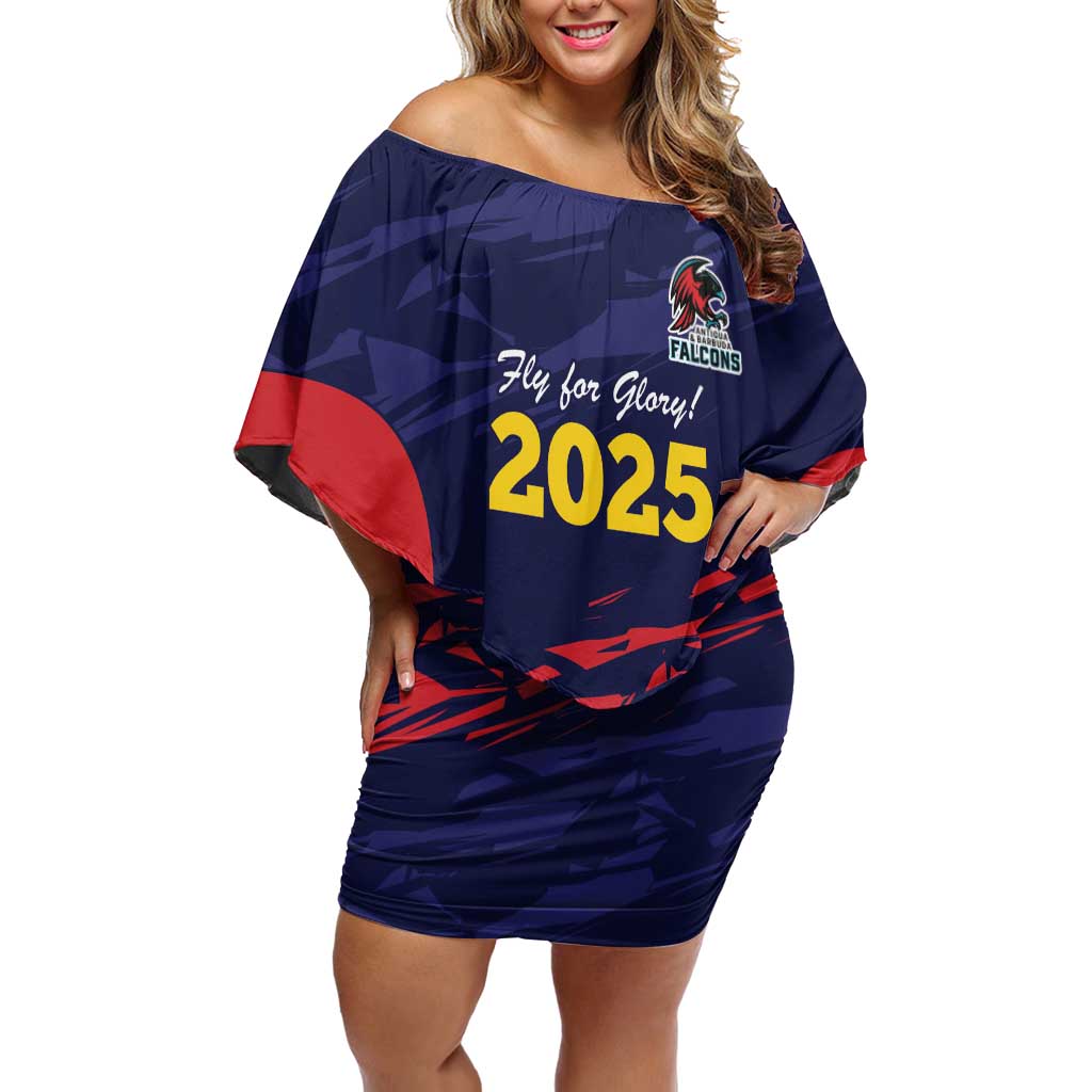 Caribbean Cricket Antigua and Barbuda Off Shoulder Short Dress History Begins Now - Wonder Print Shop