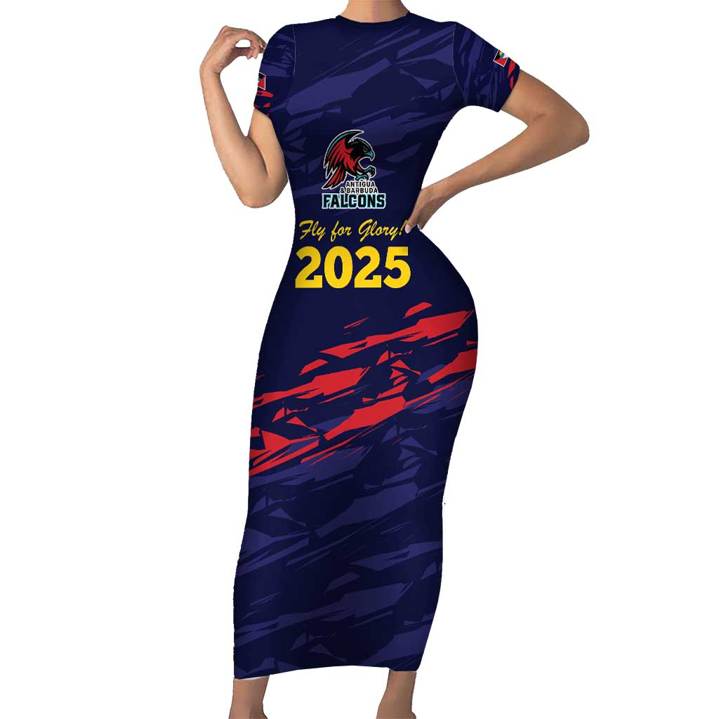 Caribbean Cricket Antigua and Barbuda Short Sleeve Bodycon Dress History Begins Now - Wonder Print Shop