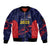 Caribbean Cricket Antigua and Barbuda Sleeve Zip Bomber Jacket History Begins Now - Wonder Print Shop