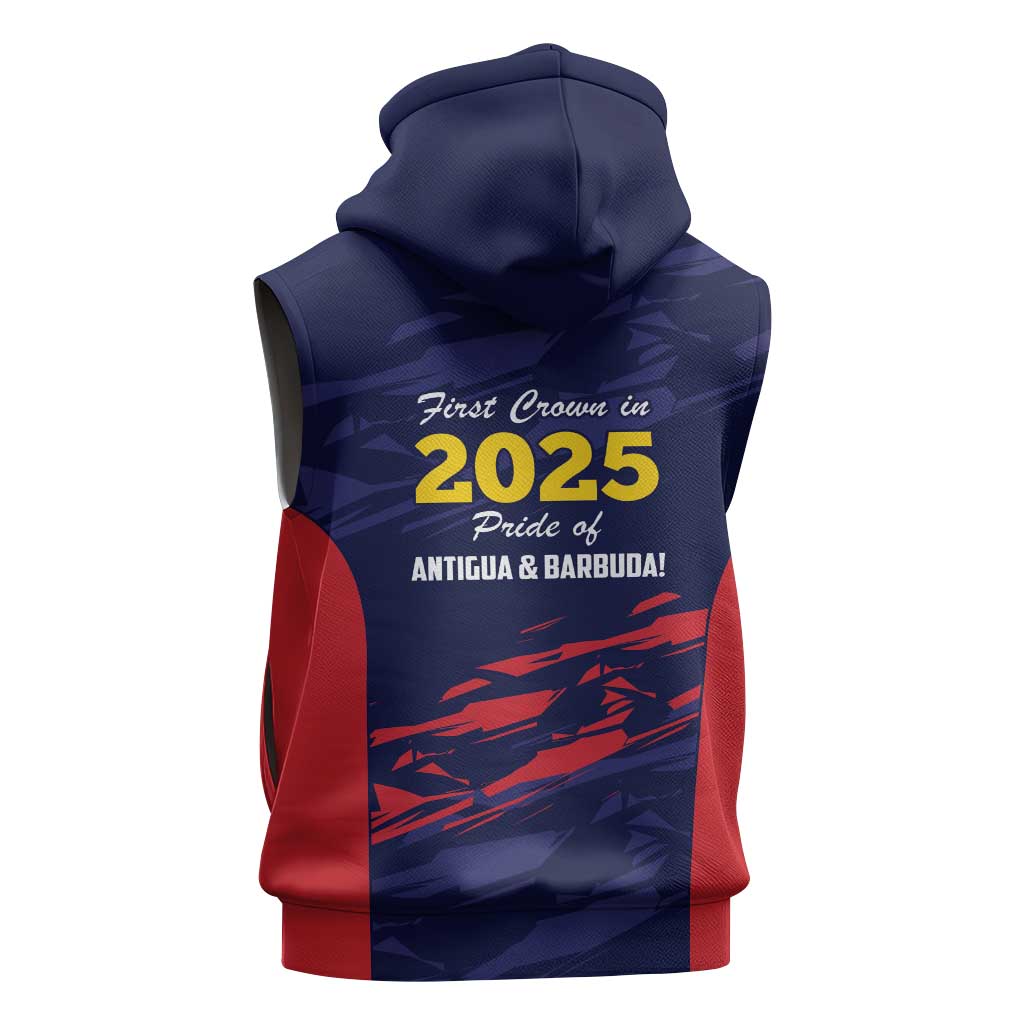 Caribbean Cricket Antigua and Barbuda Sleeveless Zip Hoodie History Begins Now - Wonder Print Shop