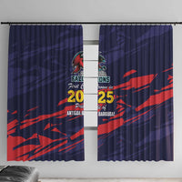 Caribbean Cricket Antigua and Barbuda Window Curtain History Begins Now - Wonder Print Shop