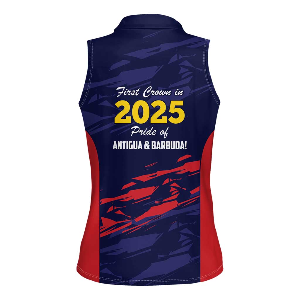 Caribbean Cricket Antigua and Barbuda Women Sleeveless Polo Shirt History Begins Now - Wonder Print Shop