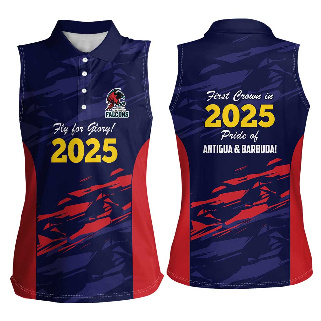 Caribbean Cricket Antigua and Barbuda Women Sleeveless Polo Shirt History Begins Now - Wonder Print Shop