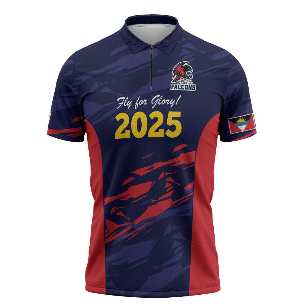 Caribbean Cricket Antigua and Barbuda Zipper Polo Shirt History Begins Now - Wonder Print Shop