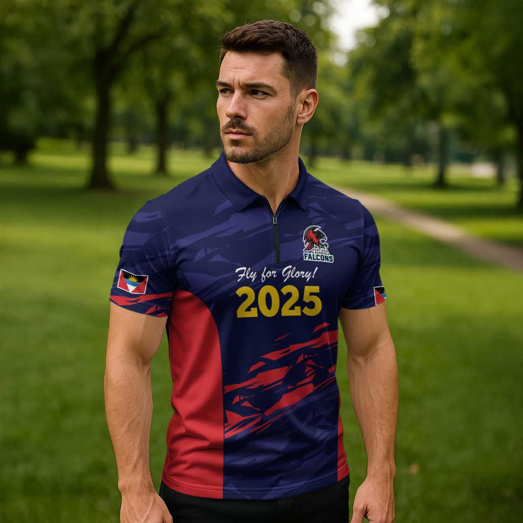 Caribbean Cricket Antigua and Barbuda Zipper Polo Shirt History Begins Now - Wonder Print Shop