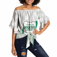 Proudly Nigerian Independence Day 1960 Personalized Off Shoulder Wrap Waist Top