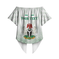 Proudly Nigerian Independence Day 1960 Personalized Off Shoulder Wrap Waist Top