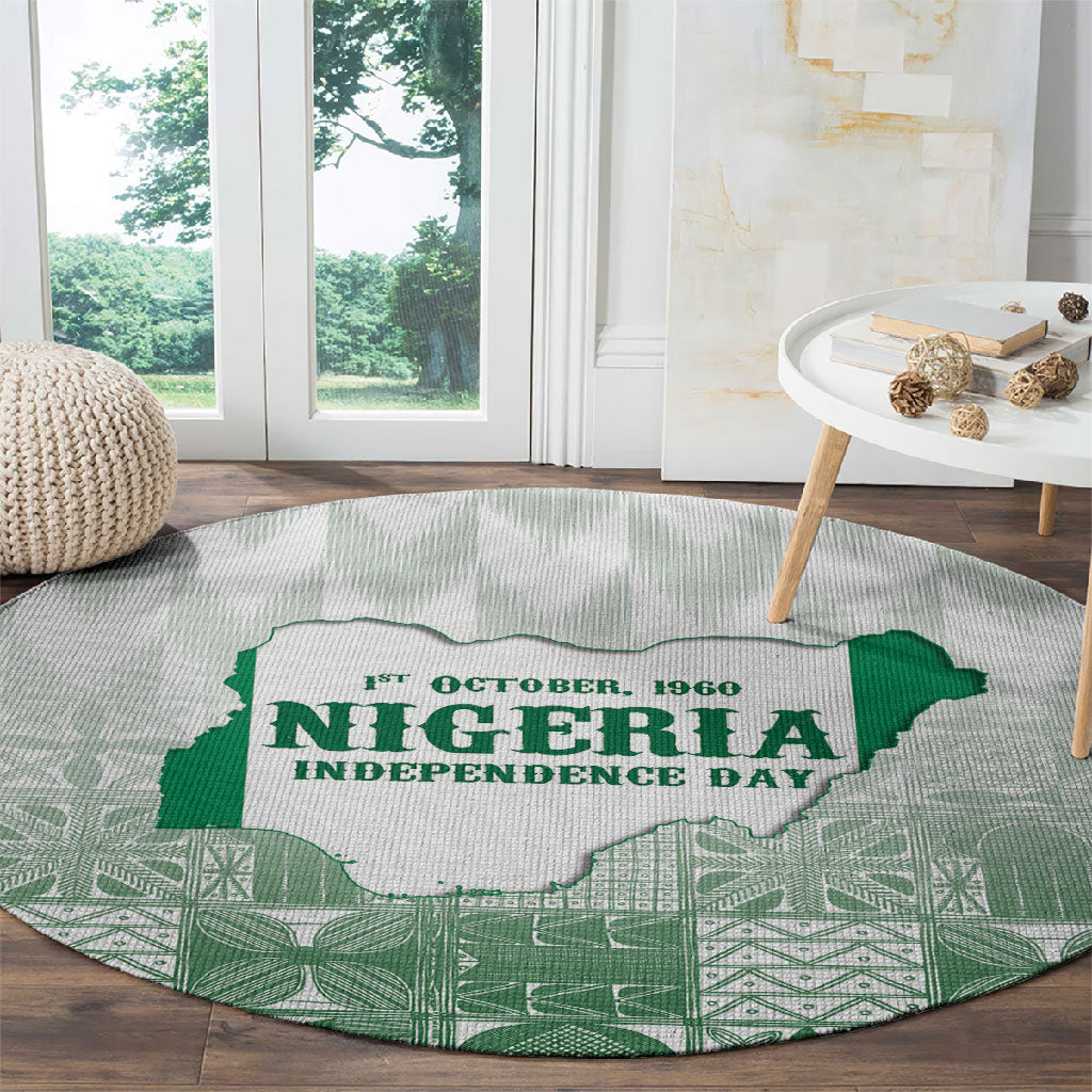 Proudly Nigerian Independence Day 1960 Round Carpet