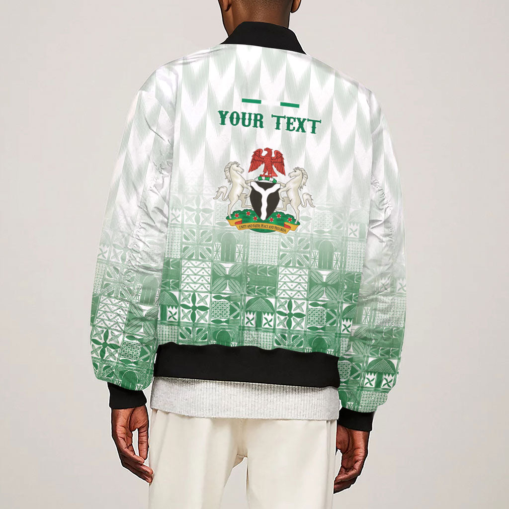Proudly Nigerian Independence Day 1960 Personalized Sleeve Zip Bomber Jacket