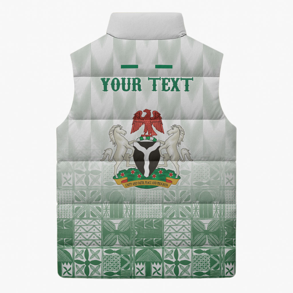 Proudly Nigerian Independence Day 1960 Personalized Sleeveless Puffer Jacket