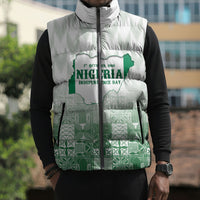 Proudly Nigerian Independence Day 1960 Personalized Sleeveless Puffer Jacket