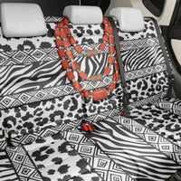 Nigeria Traditional Coral Bead Attire Back Car Seat Cover African Tribal Element Wild Animal Skins