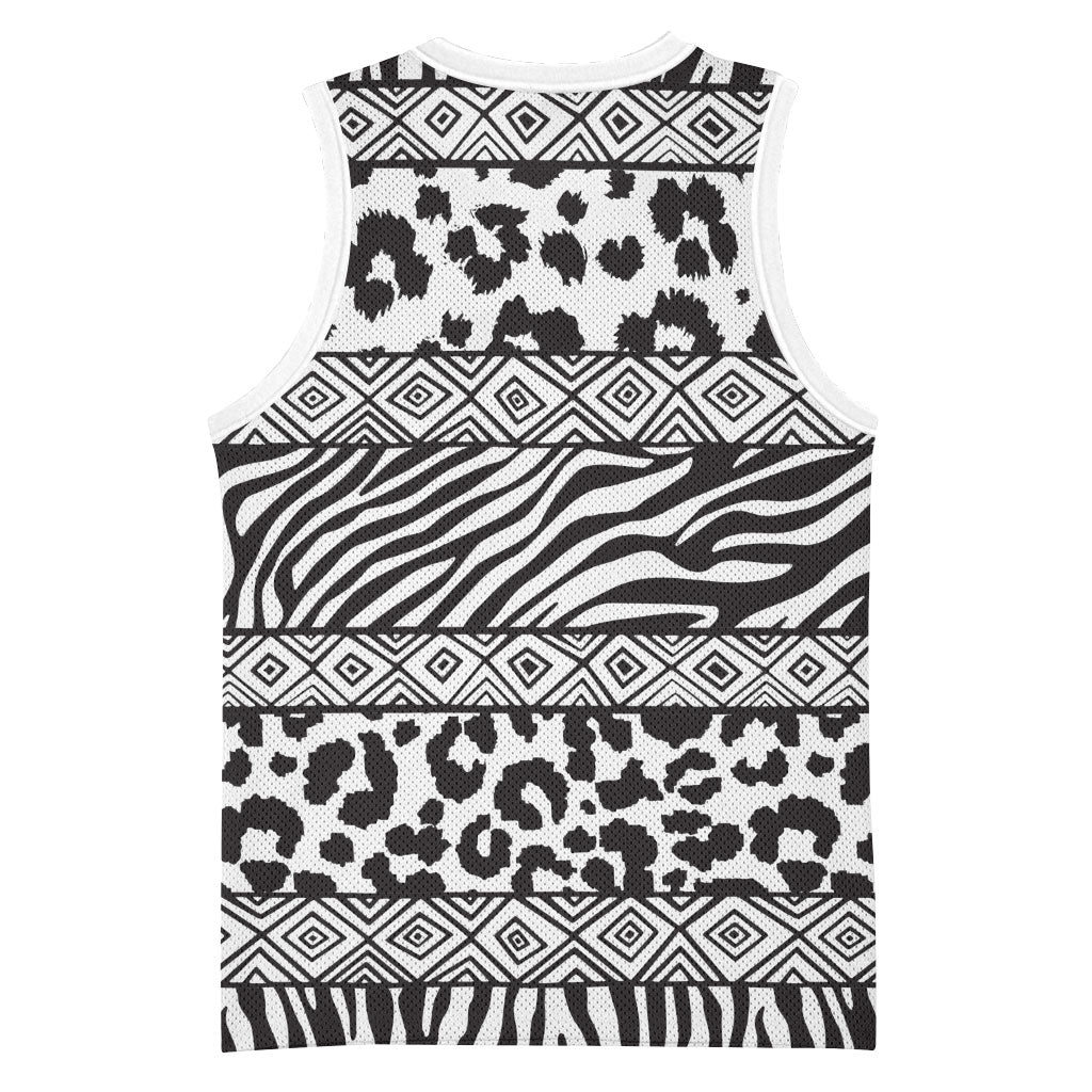 Nigeria Traditional Coral Bead Attire Basketball Jersey African Tribal Element Wild Animal Skins