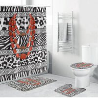 Nigeria Traditional Coral Bead Attire Bathroom Set African Tribal Element Wild Animal Skins