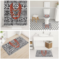 Nigeria Traditional Coral Bead Attire Bathroom Set African Tribal Element Wild Animal Skins