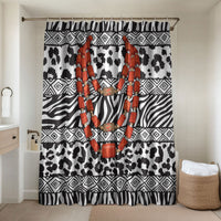 Nigeria Traditional Coral Bead Attire Bathroom Set African Tribal Element Wild Animal Skins