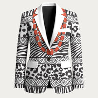 Nigeria Traditional Coral Bead Attire Blazer African Tribal Element Wild Animal Skins