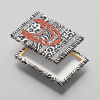 Nigeria Traditional Coral Bead Attire Canvas Wall Art African Tribal Element Wild Animal Skins