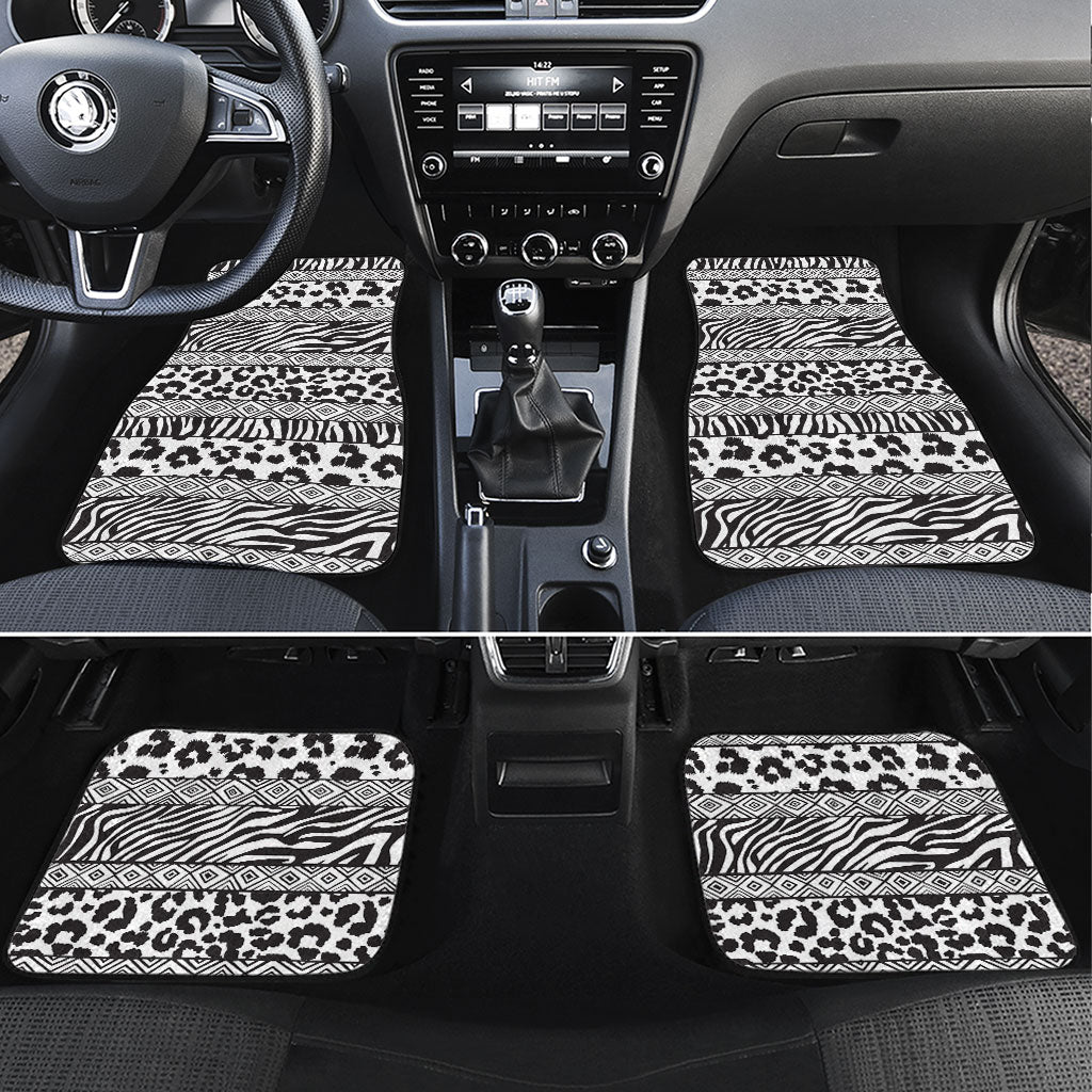 Nigeria Traditional Coral Bead Attire Car Mats African Tribal Element Wild Animal Skins