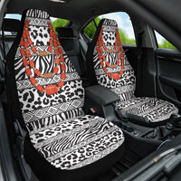 Nigeria Traditional Coral Bead Attire Car Seat Cover African Tribal Element Wild Animal Skins