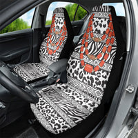 Nigeria Traditional Coral Bead Attire Car Seat Cover African Tribal Element Wild Animal Skins