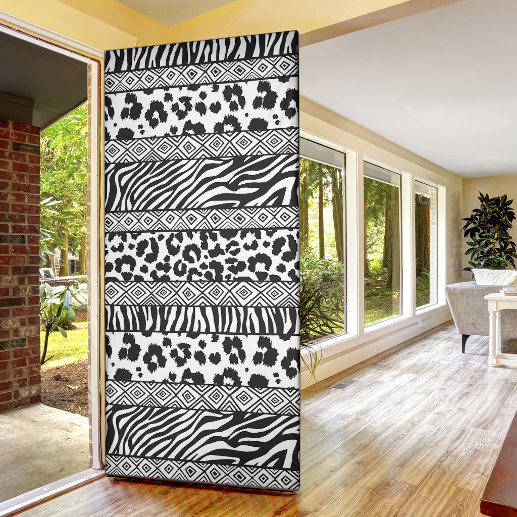 Nigeria Traditional Coral Bead Attire Door Cover African Tribal Element Wild Animal Skins