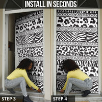 Nigeria Traditional Coral Bead Attire Door Cover African Tribal Element Wild Animal Skins
