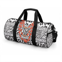Nigeria Traditional Coral Bead Attire Duffle Bag African Tribal Element Wild Animal Skins
