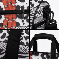 Nigeria Traditional Coral Bead Attire Duffle Bag African Tribal Element Wild Animal Skins