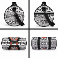 Nigeria Traditional Coral Bead Attire Duffle Bag African Tribal Element Wild Animal Skins