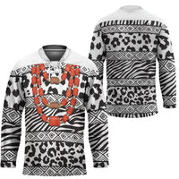 Nigeria Traditional Coral Bead Attire Hockey Jersey African Tribal Element Wild Animal Skins