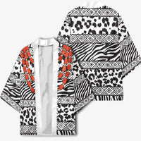 Nigeria Traditional Coral Bead Attire Kimono African Tribal Element Wild Animal Skins
