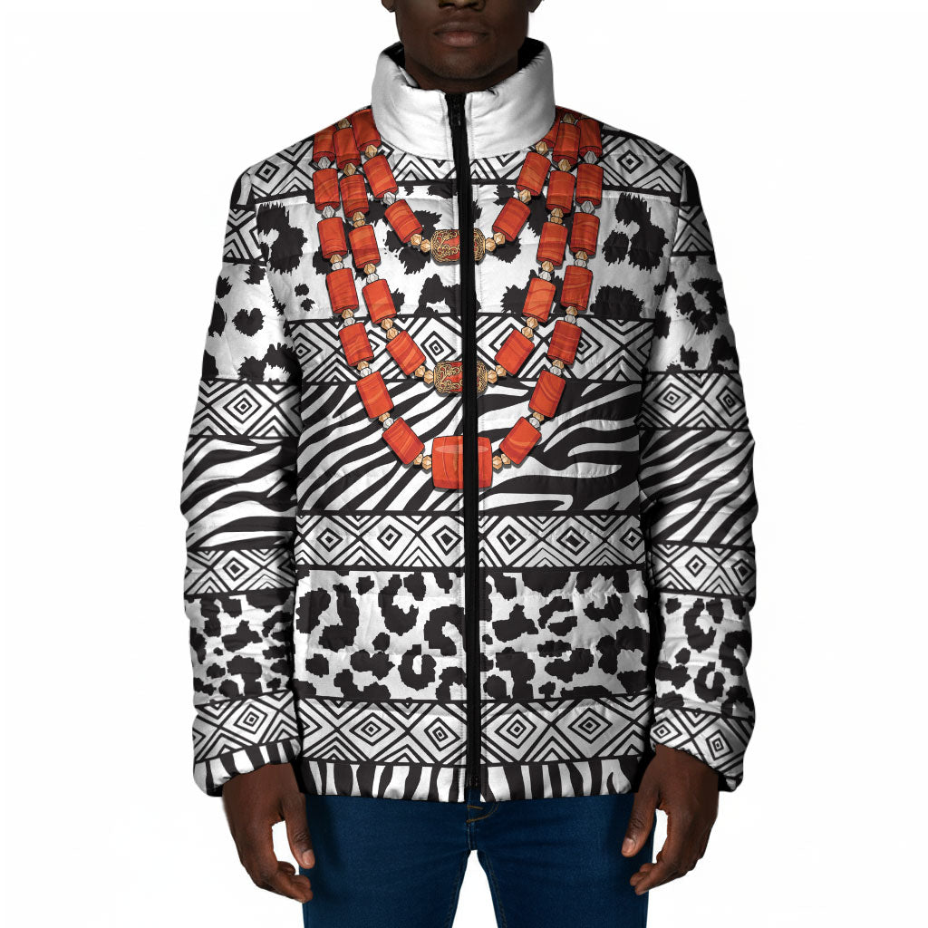 Nigeria Traditional Coral Bead Attire Padded Jacket African Tribal Element Wild Animal Skins