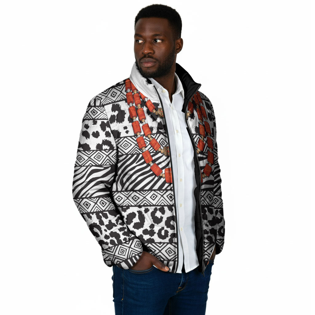 Nigeria Traditional Coral Bead Attire Padded Jacket African Tribal Element Wild Animal Skins
