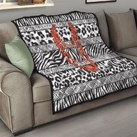 Nigeria Traditional Coral Bead Attire Quilt African Tribal Element Wild Animal Skins