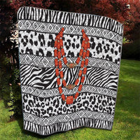Nigeria Traditional Coral Bead Attire Quilt African Tribal Element Wild Animal Skins