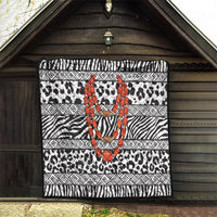 Nigeria Traditional Coral Bead Attire Quilt African Tribal Element Wild Animal Skins