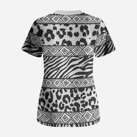 Nigeria Traditional Coral Bead Attire Scrub Top African Tribal Element Wild Animal Skins