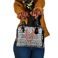 Nigeria Traditional Coral Bead Attire Shoulder Handbag African Tribal Element Wild Animal Skins